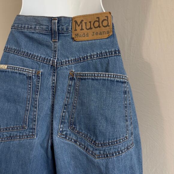 MUDD JEANS Y2K Vintage High Rise Wide Leg Jeans Size 7 - Picture 6 of 7